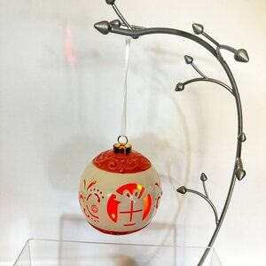 Lightscapes Light Up Christmas Snowman Cut Work Ornament, 4" Color Changing